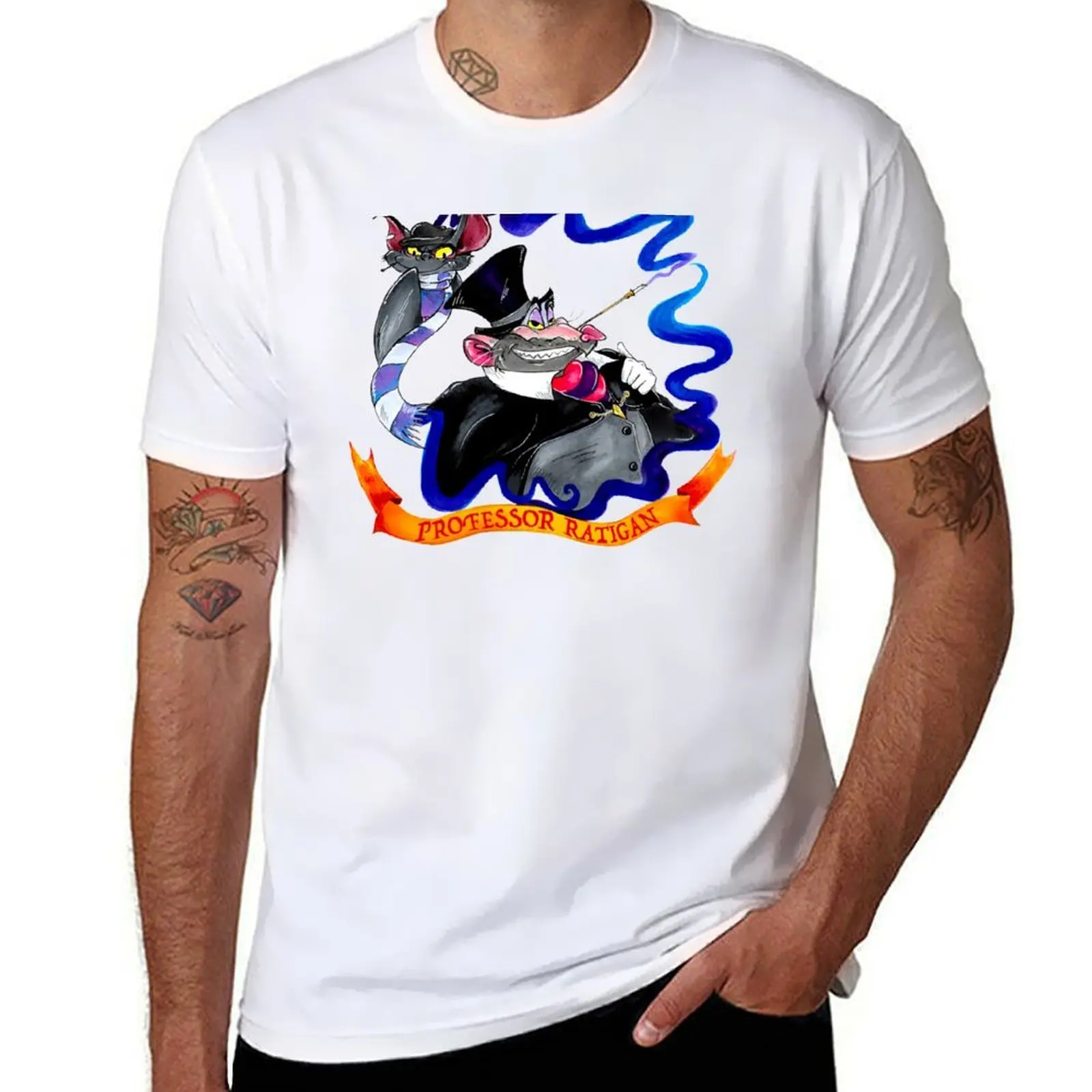 

Ratigan Evil Mastermind Rat Professor Villain T-Shirt man t shirt cotton high quality t shirt man designer T-Shirt