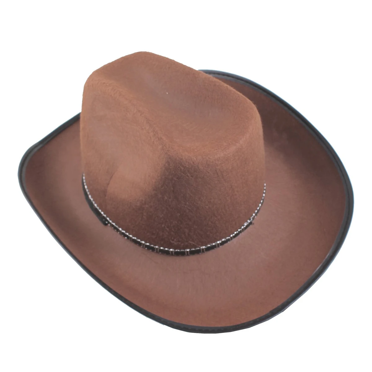 

Cowboy Hat Brown Sheriff Felt Hat for Men Women Adjustable Cord Suede Party Hats Ideal Costume Halloween