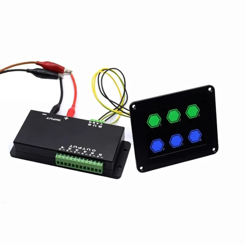 Auto on off led 6 Gang Mounted kit auto rocker switch car light bar Touch Control panel