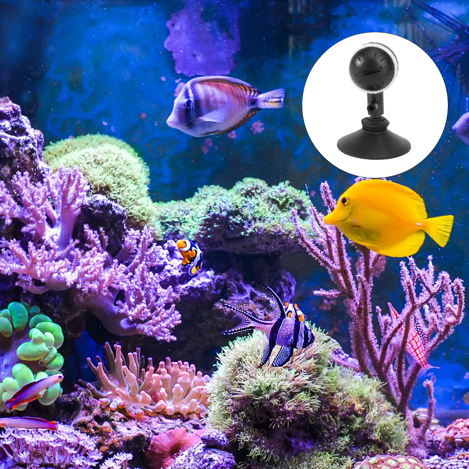 

4pcs Bubble Stone Aquarium Decorations Air Diffuser for Fish Tank Oxygen Plastic Black