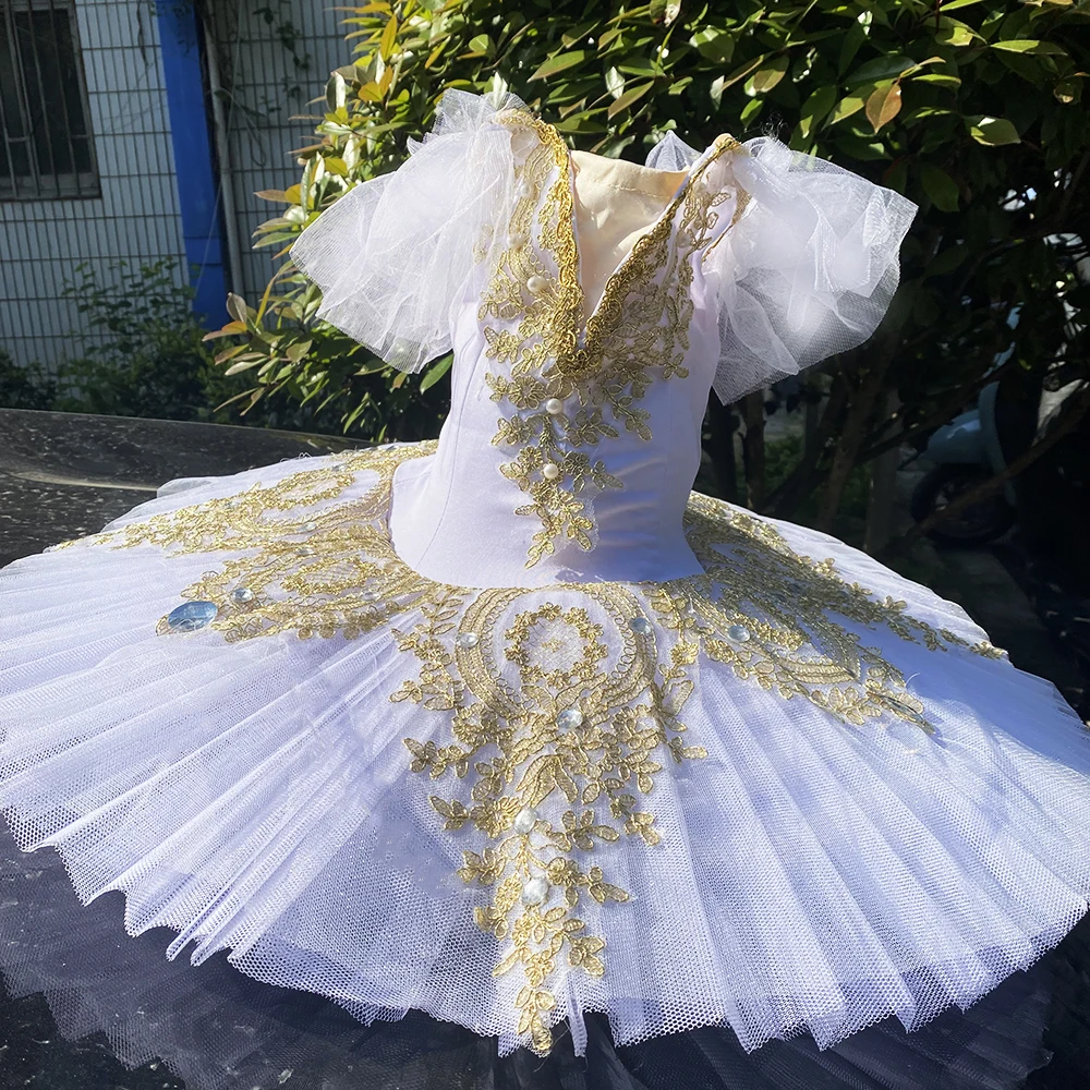 توتو البجعة البيضاء للأطفال ، توتو الباليه الاحترافي ، توتو طبق الفطيرة ، فستان حفلات الباليه ، زي رقص الأطفال