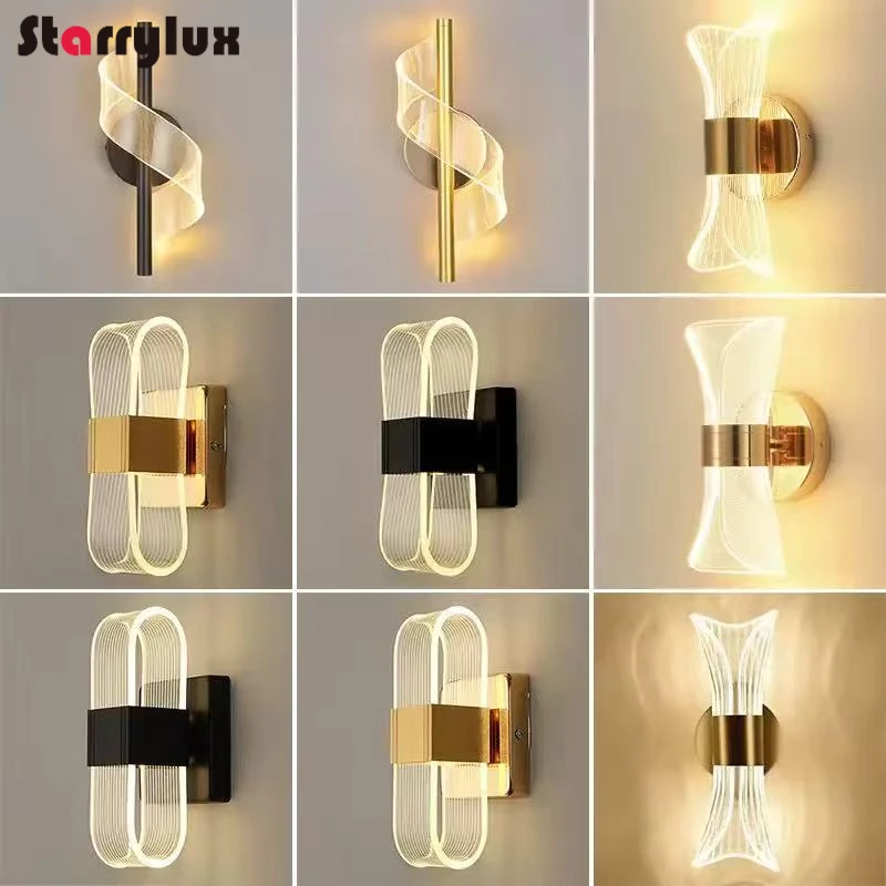 

Minimalist Modern Bedside Lamp Innovative Bedroom Living Room Nordic LED Hallway Wall Light