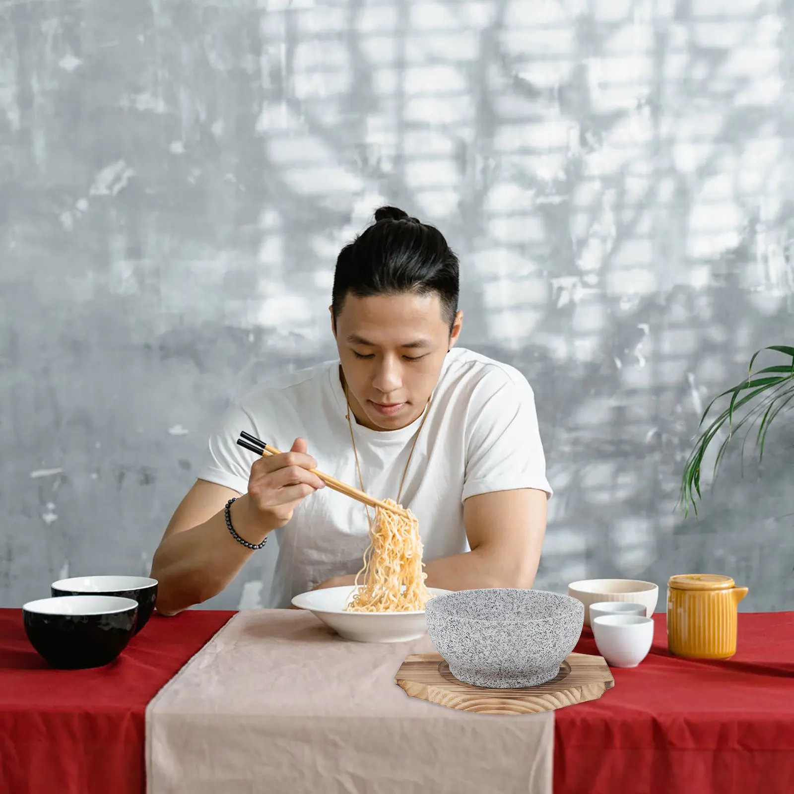 

Stone Pot Bibimbap Bowl Korean Bowls for Soup Noodles Hot Pot Safe Material Long Service Wooden Bowls Daily Use Cooking