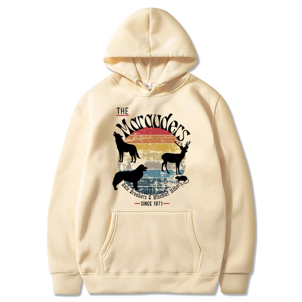 Vintage The Marauders Hoodie Wizard Dark Academia Bookish Shirt Hp Magic School Sweatshirt Wizard  Booktok Merch Trendy Hoodies