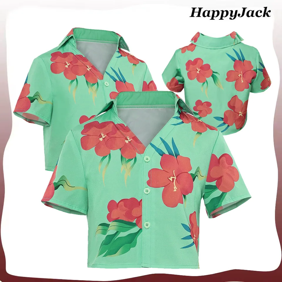 

Kids Abby Cosplay Printed Shirt 2025 Demons Cartoon Hunters Boys Roleplay Short Sleeve Shirt Halloween Carnival Party Costume