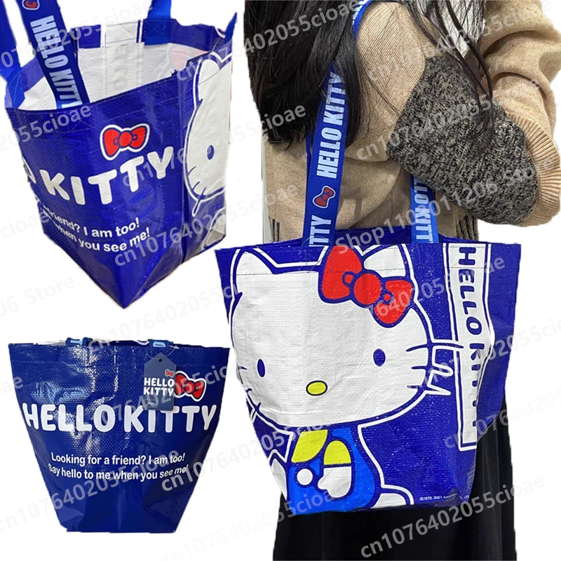 Hellos Gatinhos Saco De Compras De Nylon Impresso, Grande Capacidade, Impermeável, Ecológico, Tecido À Mão, Saco Kawaii De Ombro, Presentes De Aniversário