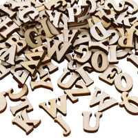 Random 100Pieces Wooden English Alphabet Letters Number Baby Early Learning Tool Scrapbooking Craft DIY Letter Digital Display