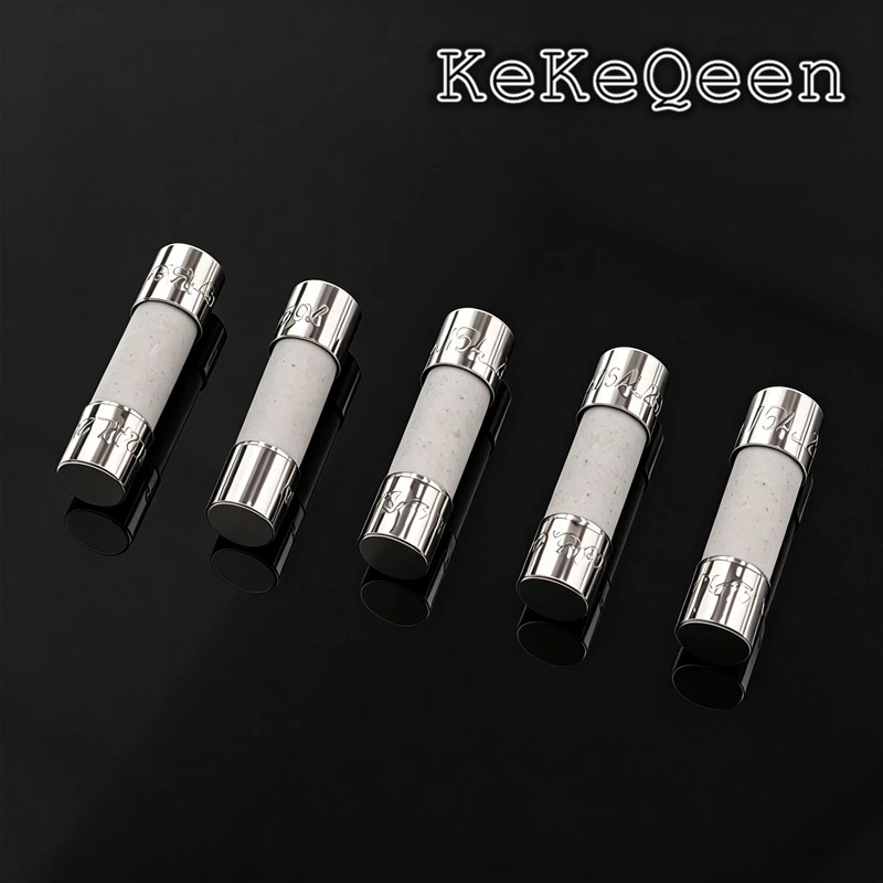 100pcs Ceramic Fuse 5*20 Slow Blow Ceramics Fuse T 0.5A 1A 2A 3A 3.15A 4A 5A 6.3A 8A 10A 15A 20A 250V 5*20mm
