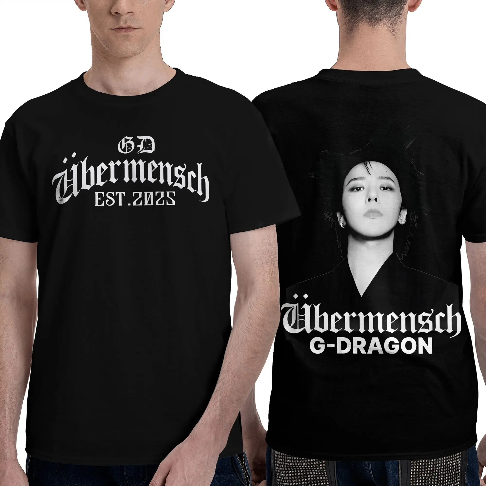 Ubermensch Gdragon World Tour 2025 Maglietta da uomo Maglietta casual Maglietta girocollo a maniche corte T-shirt in cotone con grafica