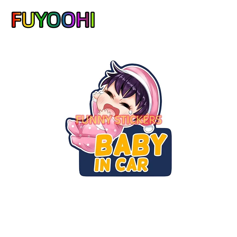 

FUYOOHI Baby on Board Car Stickers in Car Accessories Cute Infant, Visible Sign Bright Colors, Anime Sticker, Strong Adhesive