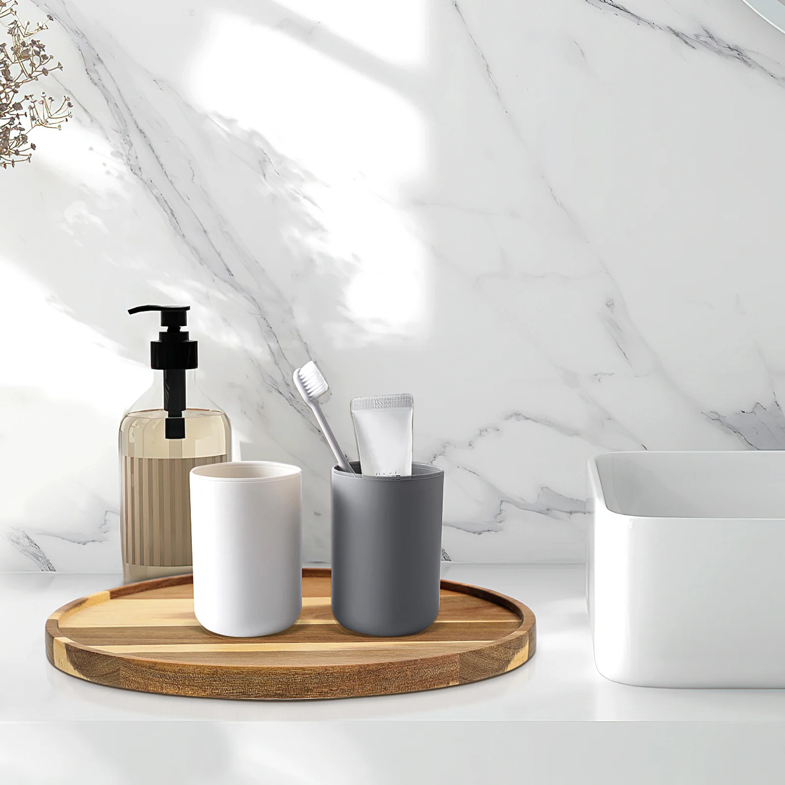 

Rotating Wooden Tray Large Round Wood Tray Vintage Design for Kitchen Countertop Dining Table Coffee Table Organizer