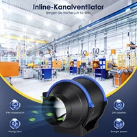 Ventilateur de gaine en ligne 4'' 6'' (100mm 150mm) à vitesse réglable, extracteur d'air pour salle de bain, toilettes et fumée 6