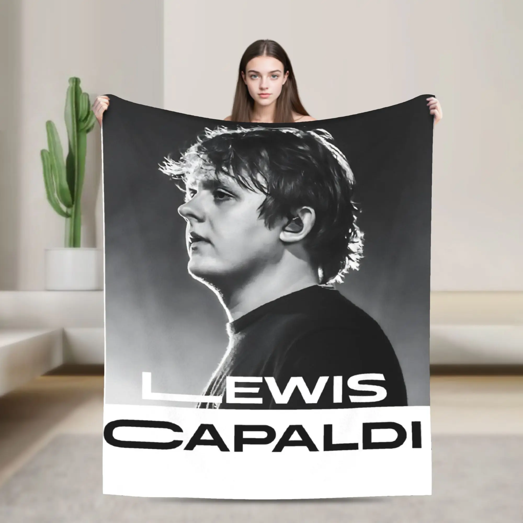 Super Soft Lewis Capaldi Tour 2026 Throw Blanket Premium Flannel Fleece Lightweight Bed Blanket Super Cozy Blankets All Season