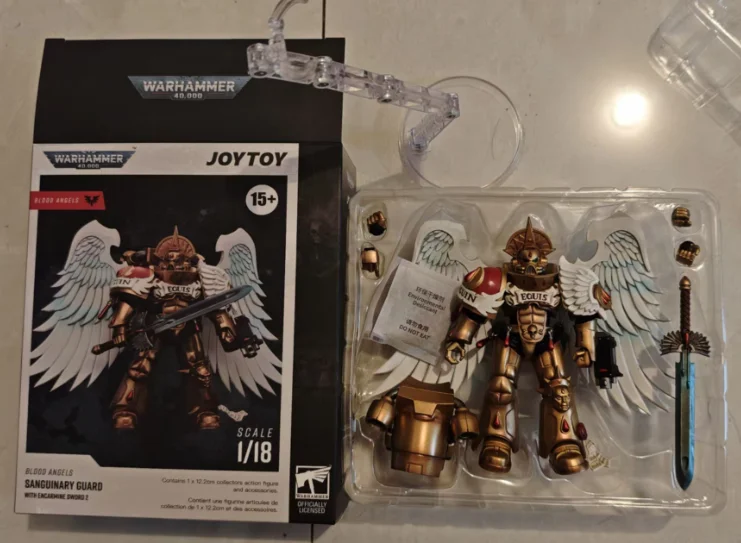 

[SF] JOYTOY 1/18 Фигурка Warhammer 40K Blood Angels Sanguinary Guard с мечом Encarmine 2 Prime Модель игрушки в подарок