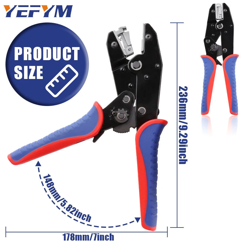 4.8/6.3 Plug-in Flag Welding Terminals L Shape Terminals Chicken claw type Crimping Tool YF-10FL AWG 20-13 (0.5-2.5mm²)