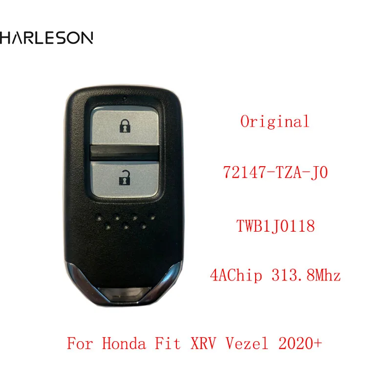 

Original 2Buttons Remote Smart Car key 4AChip 313.8Mhz FSK For Honda Vezel Fit XRV 2020 72147-TZA-J0 TWB1J0118