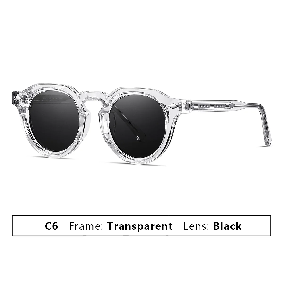 

New sunglasses uv anti-ultraviolet women's men's retro propionic acid pin round frame European and American sunglasses