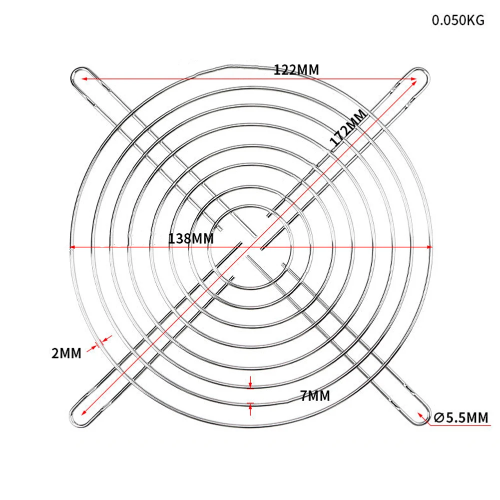 선풍기 보호 네트 선풍기 가드 CPU 냉각 적용 가능 냉각 금속, 다양한 크기 8010 8015 8020 8025 9025 9225