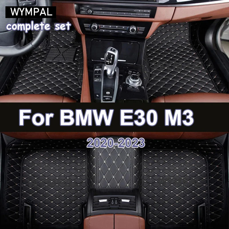 Custom Automotive Car Floor Mats For BMW E30 M3 1986 1987 1988 1989 1990 Auto Luxury Leather Men Women Car Mats Full Coverage