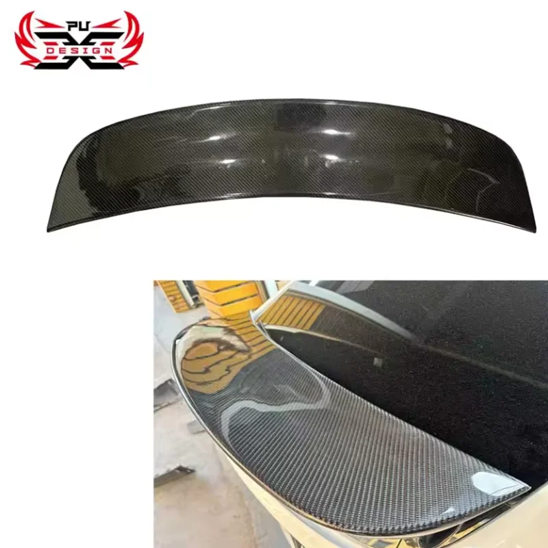 

Perfect Fit For Tesla Model X Plaid 2021-2023 Carbon Fiber Rear Spoiler Wing Root Spoiler Wing Body Kit