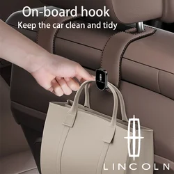 1Pc Car seat back leather metal hook Interior Accessories for Lincoln MKZ MKX MKC MKT Nautilus Voyager Corsair