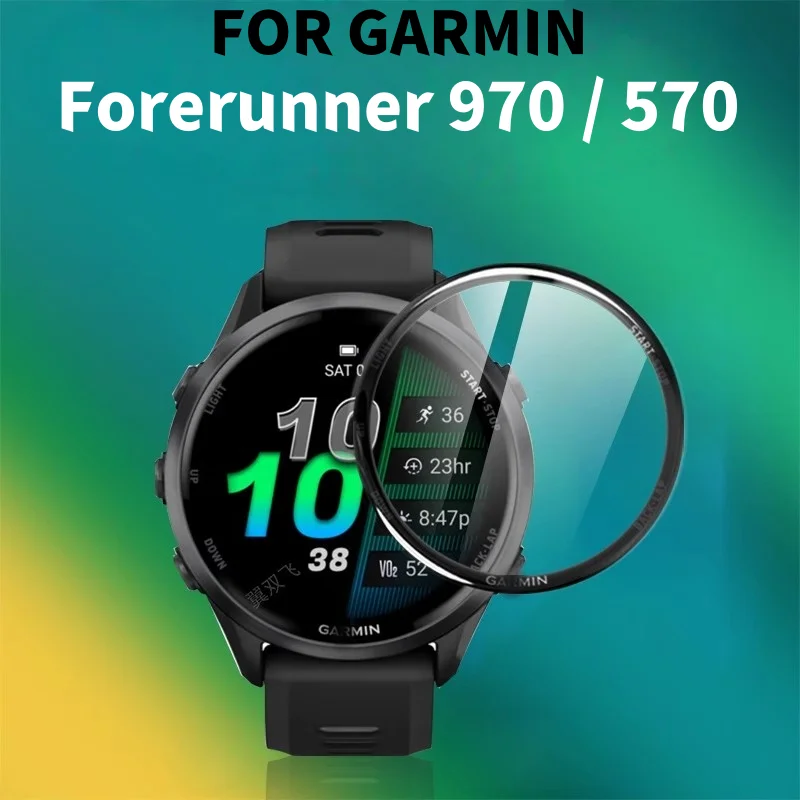 3PCS 3D Edge Screen Protector for Garmin Forerunner 970 47mm / Forerunner 570 42mm Smart Watch Full Coverage Protective Film