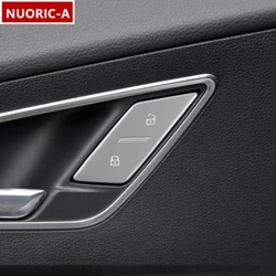 Aluminum Alloy Door Unlock Buttons Decals Decoration Cover Trim For Audi Q2 2017-2020 Car Styling Interior Accessories