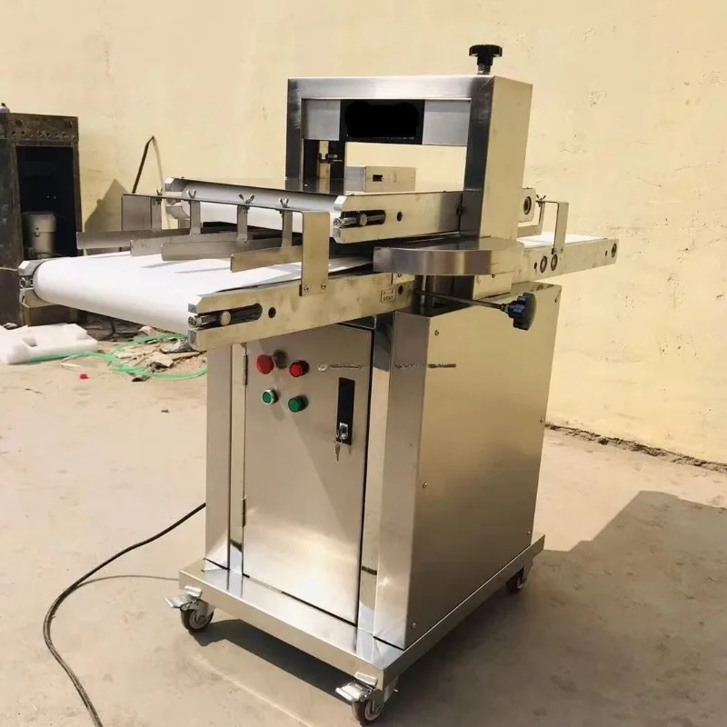 Customized Automatic Burger Bun Slicing Machine SUS304 Commercial Bakery Horizontal Bread Cutting Equipment