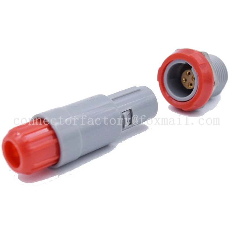 1Set 5Set PAG PKG 1P 2 3 4 5 6 7 8 9 10 12 14 Pin Medical Plastic Push-pull Self-locking Male Plug Fixed Female Socket Connector