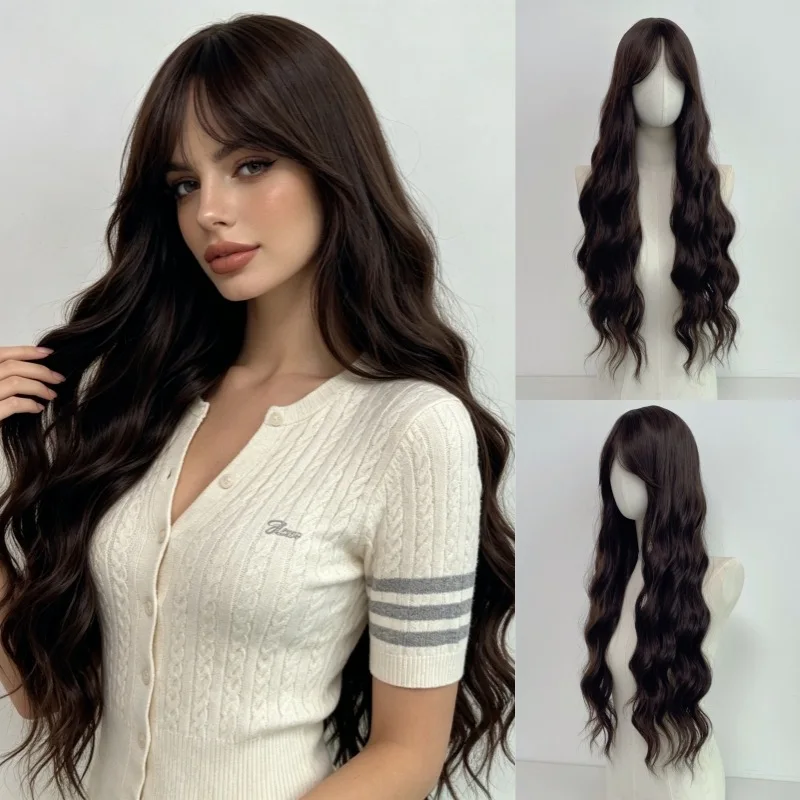 European and American Halloween cosplay rose net fluffy matte silk full head wig