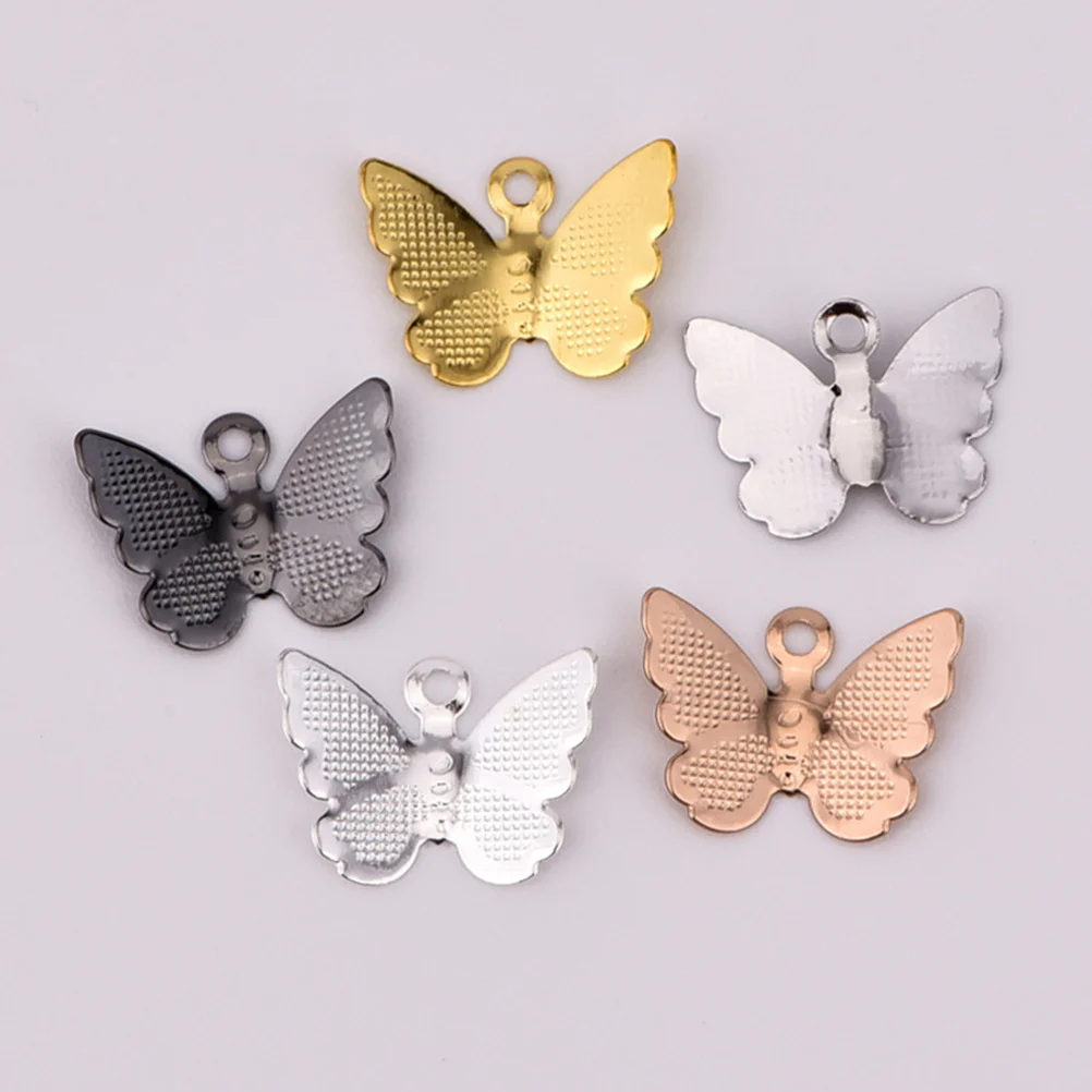 

30Pcs DIY Butterfly Pendant Accessories Mixed Color Alloy Pendants for Craft Scrapbooking Project Keyring Cellphone Decor