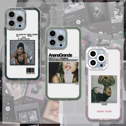 Arianas G-Grande 휴대폰 케이스, 아이폰 15 14 13 12 미니 11 프로 맥스 X XR XS 6 7 8 SE20 플러스, 소프트 실리콘 투명 커버