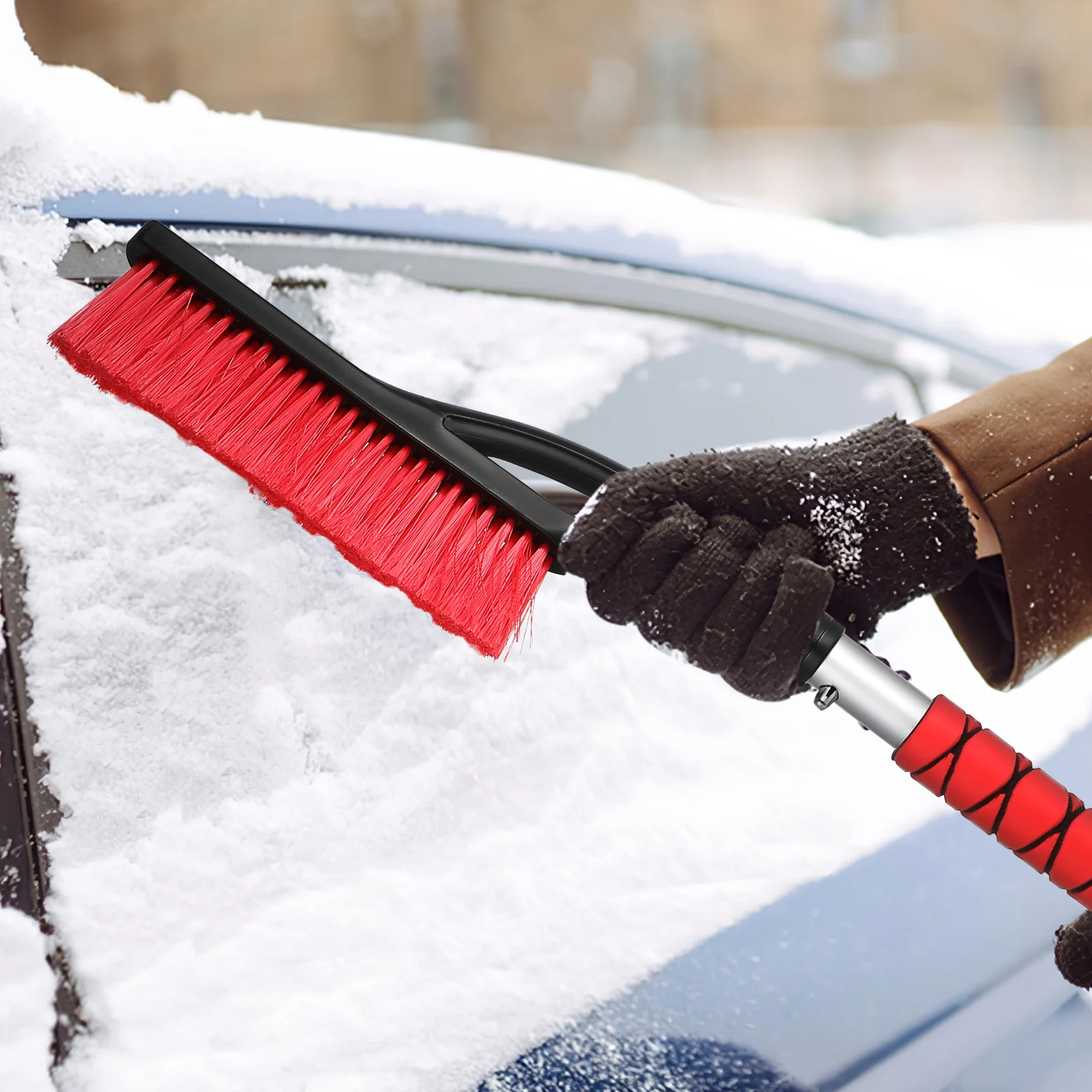 

Portable Brush for Trucks Car Windshield Ice Scraper Lightweight Aluminum Snow Remover Tool Car Window Cleaner Efficient