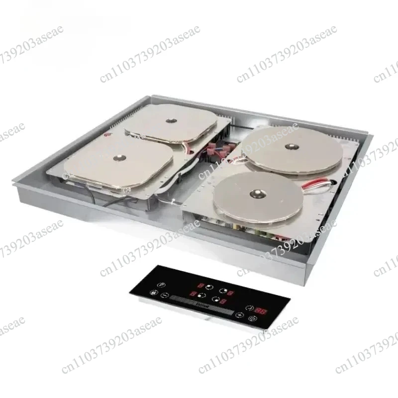 Stainless Steel Built‑In Hidden Magnetic Induction Cooker, Touch Control Invisible Stove, Suitable for Granite and Ceramic