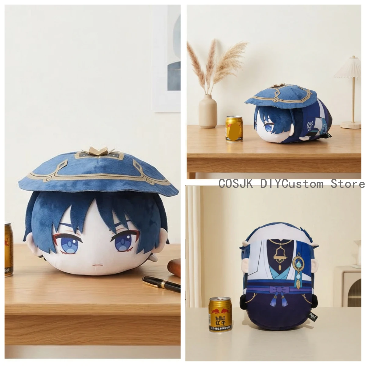 

Плюшевая игрушка-подушка «Аниме-странник» Балладер из Genshin Impact, папа-плюшевик Дангэ, мультяшная мягкая игрушка-подушка, подушка для дивана, рождественский подарок