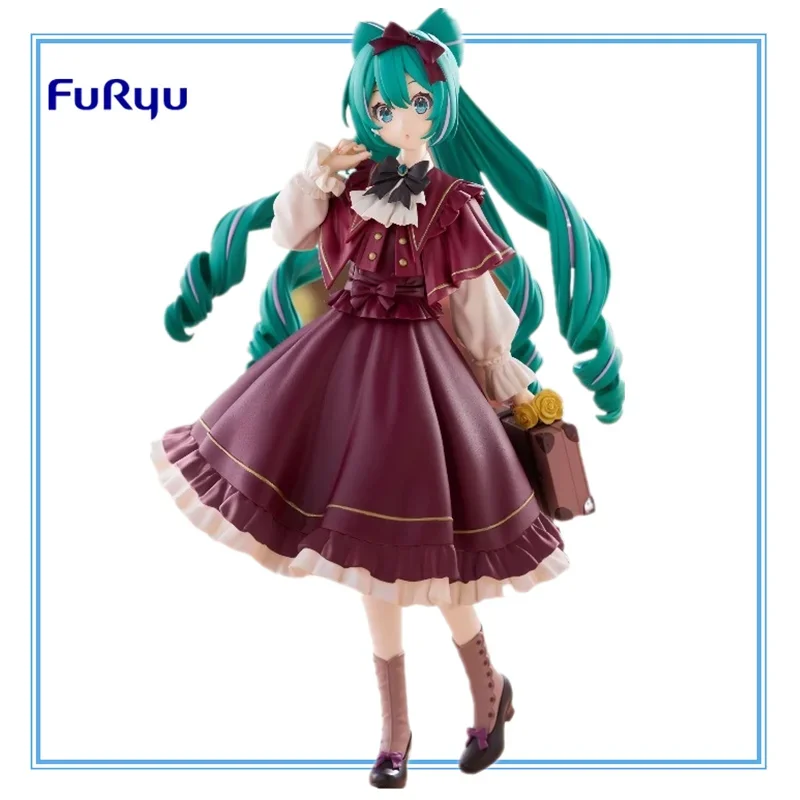 在庫ありオリジナル-furyu-trio-try-it-vocaloid-初音ミクレトロガール-pvc-19-センチメートルアニメフィギュアアクションフィギュアモデル収集玩具ギフト