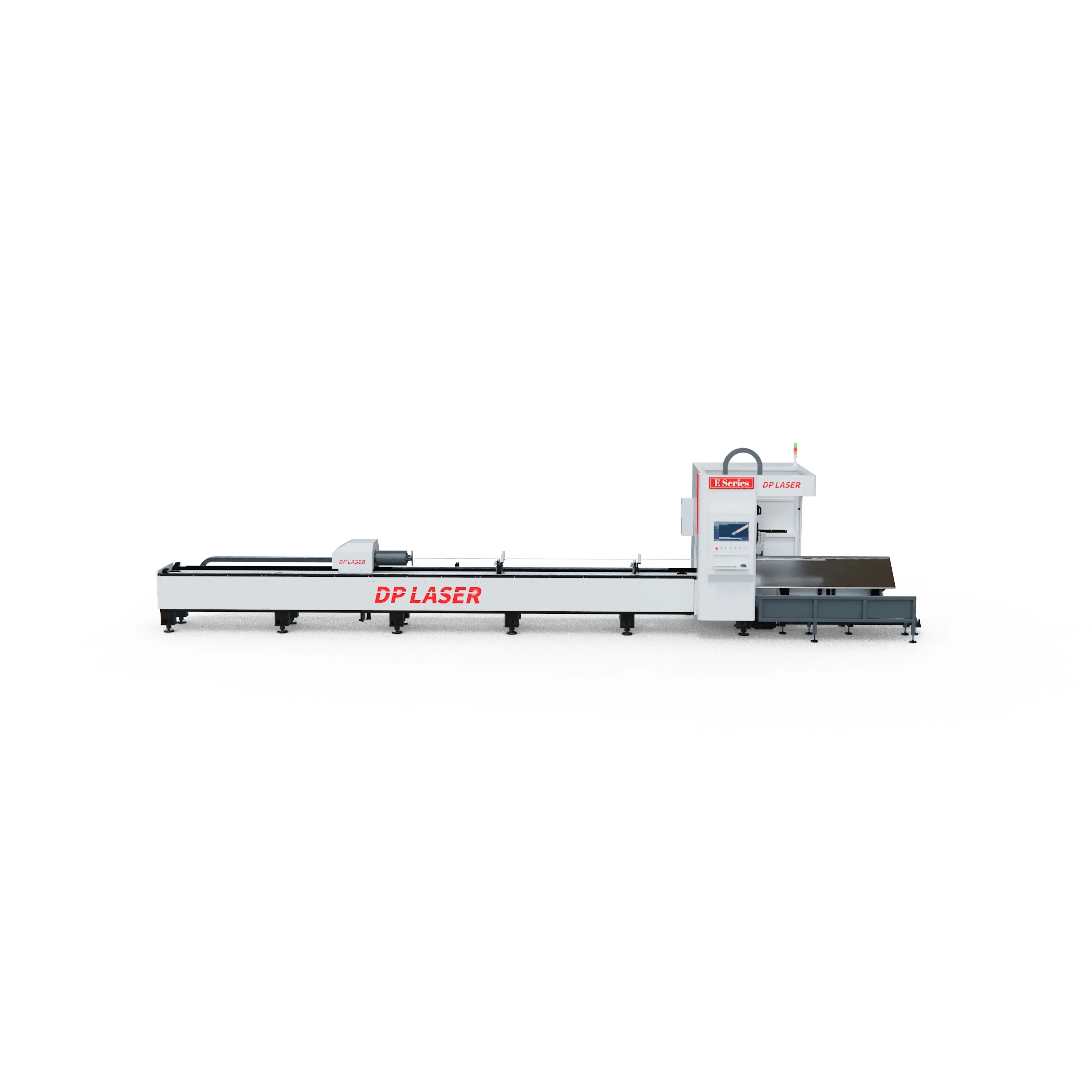 DPLASER E-Series Heavy Duty CNC Fiber Laser Tube Cutting Machine for Large Diameter Round Square Metal Pipe Processing