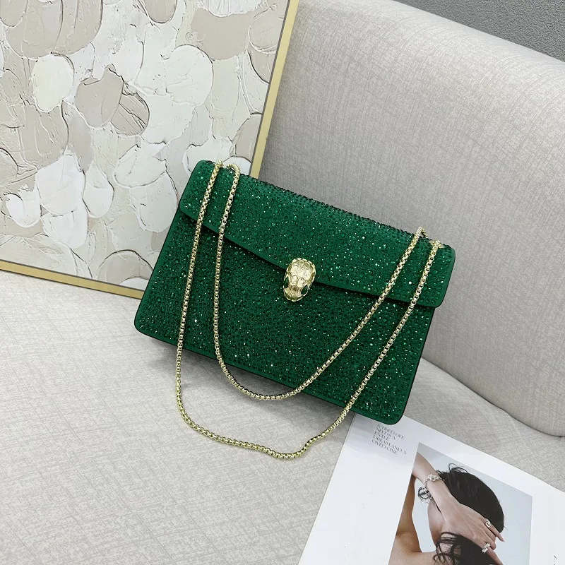 

Доступная роскошная женская сумка через плечо 2025 года, сумка-тоут со стразами, прочная искусственная кожа для ежедневного использования, легкая пригородная сумка ​