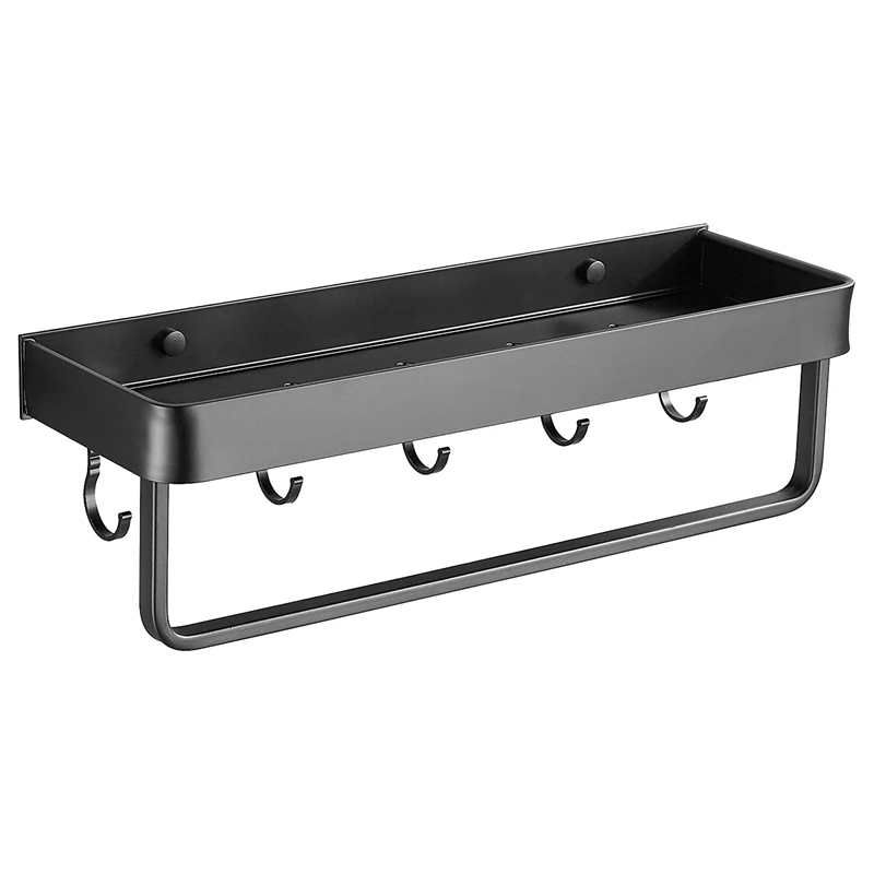 

Bathroom Shelf Wall Shelves Shelf Black Bathroom Corner Shelf Wall Mounted Black Aluminum Kitchen Storage Holder