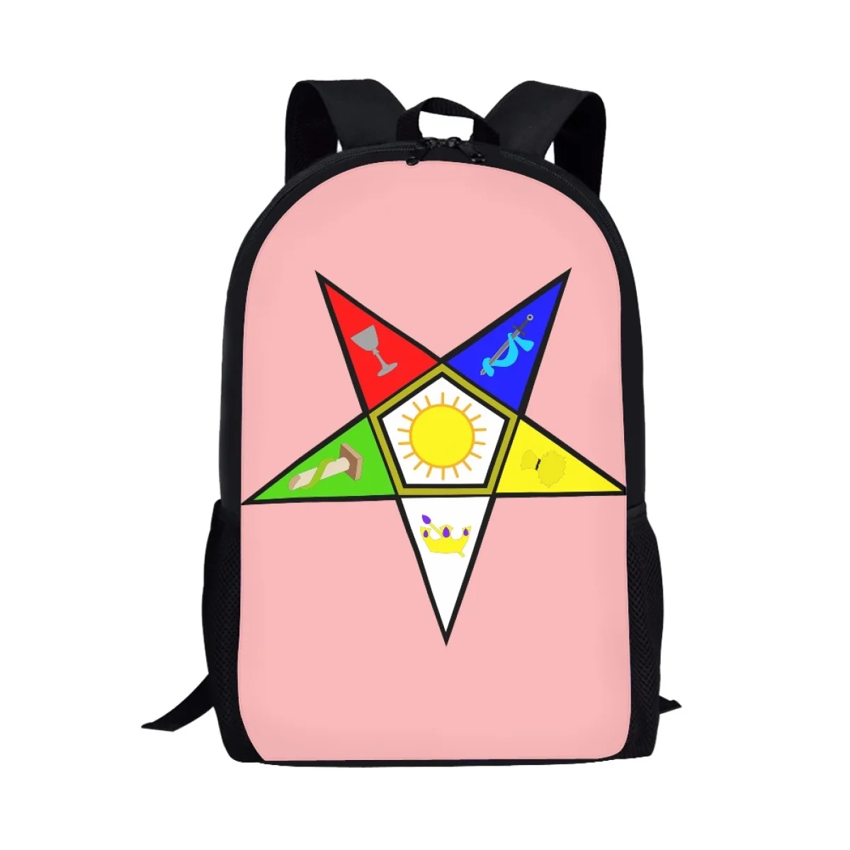 Order of The Eastern Star ransel cetakan Emblem tas sekolah siswa anak-anak tas Travel kasual tas ransel harian Remaja Wanita Pria