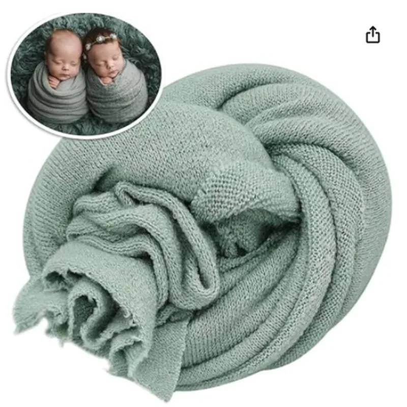 

Эластичное пеленание для новорожденных — одеяло для фотосъемки ручной вязки для позирования младенцев — мягкий эластичный трикотаж для детей 0–3 месяцев (4-эластичный