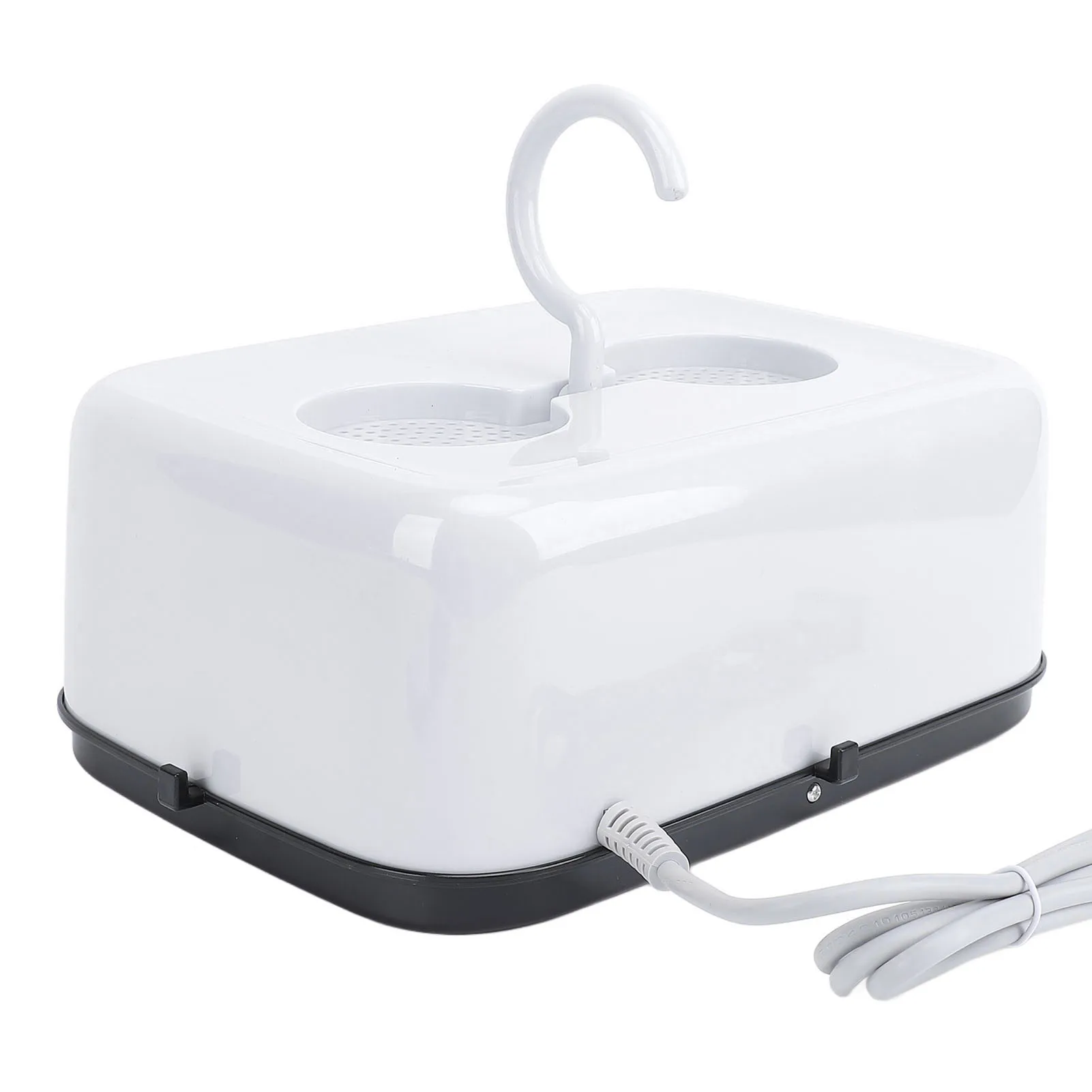 مجفف ملابس محمول قابل للطي، آلة تجفيف كهربائية صغيرة للسفر 100‐240 فولت، قابس أمريكي، أبيض