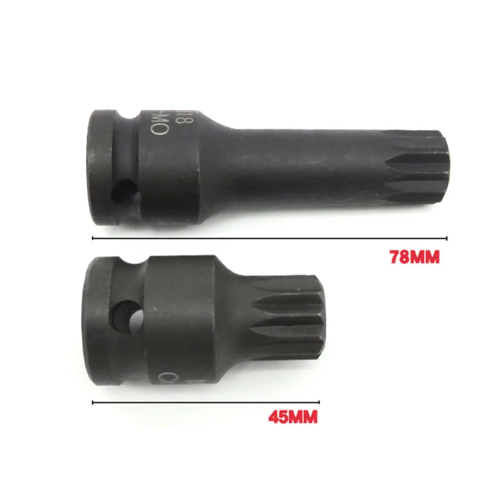 6pcs 1/2" Multi-tooth Spline Bit Socket Set with Blue Storage Box Socket For Compressed Air Tools Daily Workshop Use