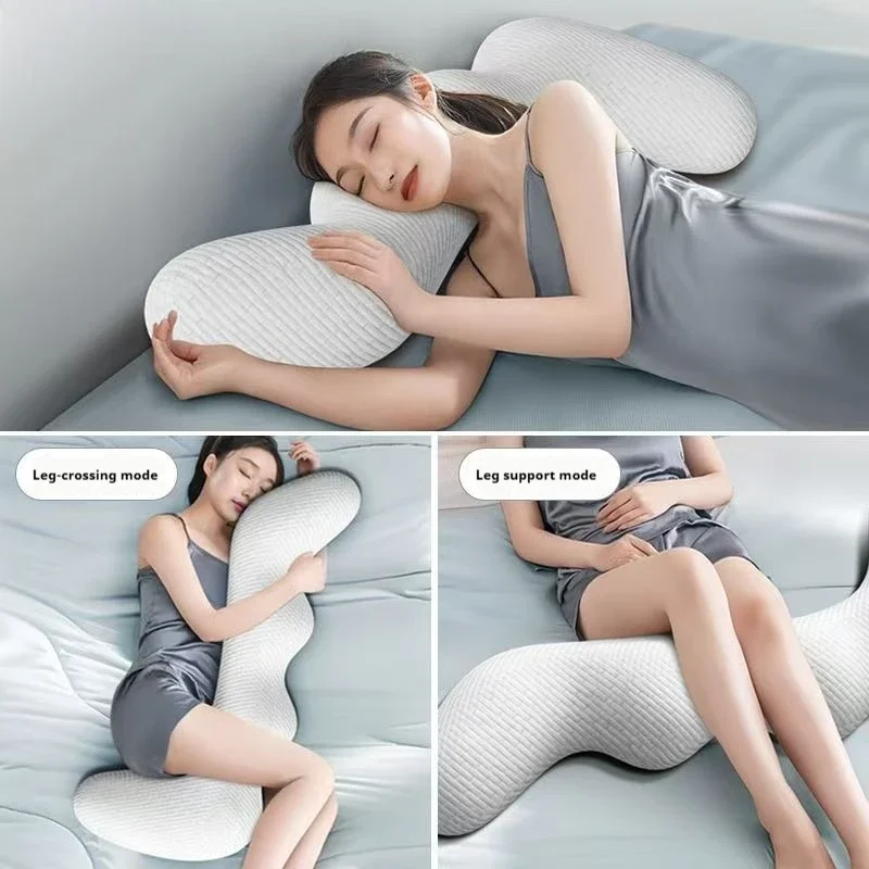 Memory Foam Ergonomic Pillow For Side Sleepers Long Hugging Body Bedding Pillow Maternity Pillow for Sleeping Rebound Cushion