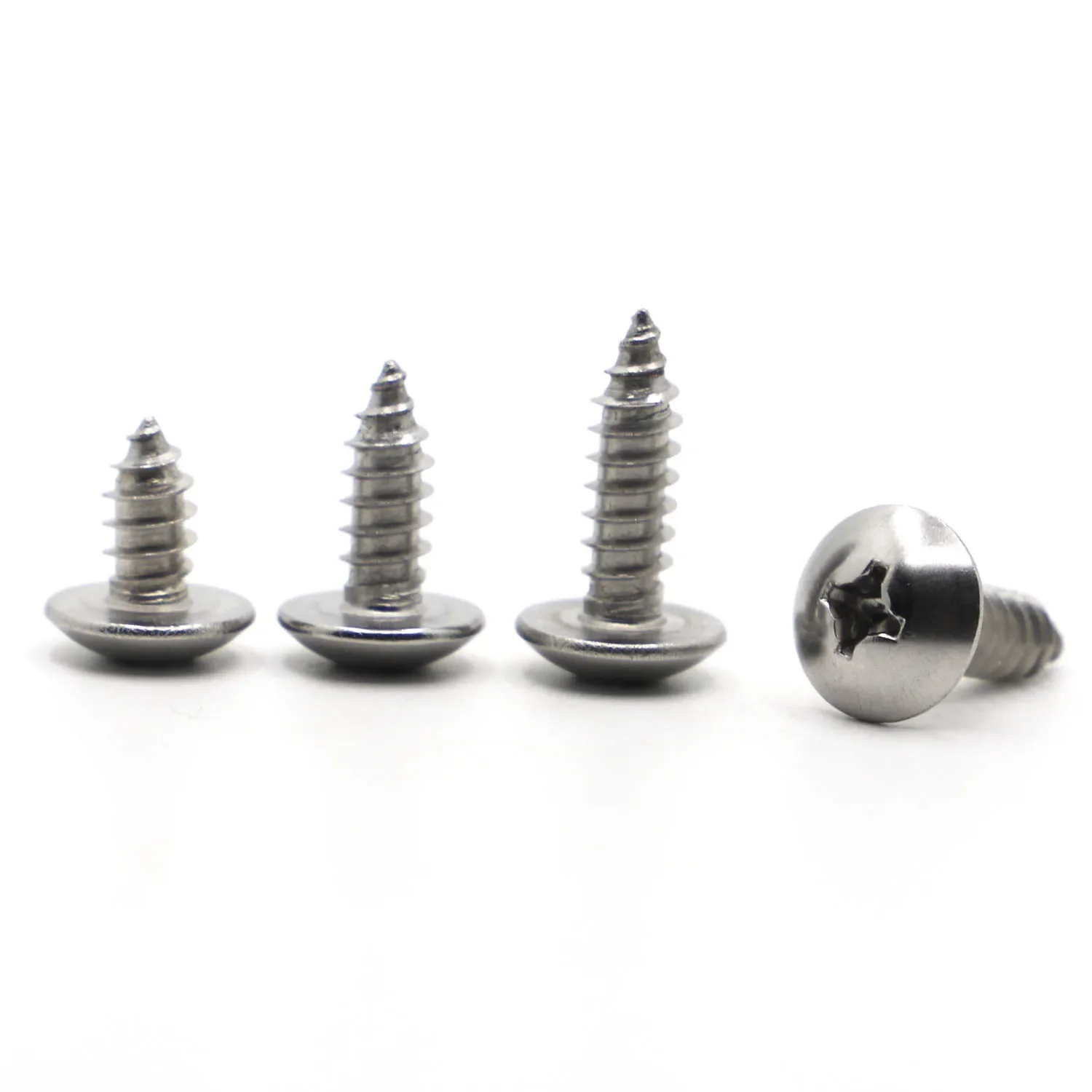 10-50pcs Cross Recessed Truss Head Self-tapping Screw 304 Stainless Steel M3 M4 M5 M6 Phillips Mushroom Head Wood Screw