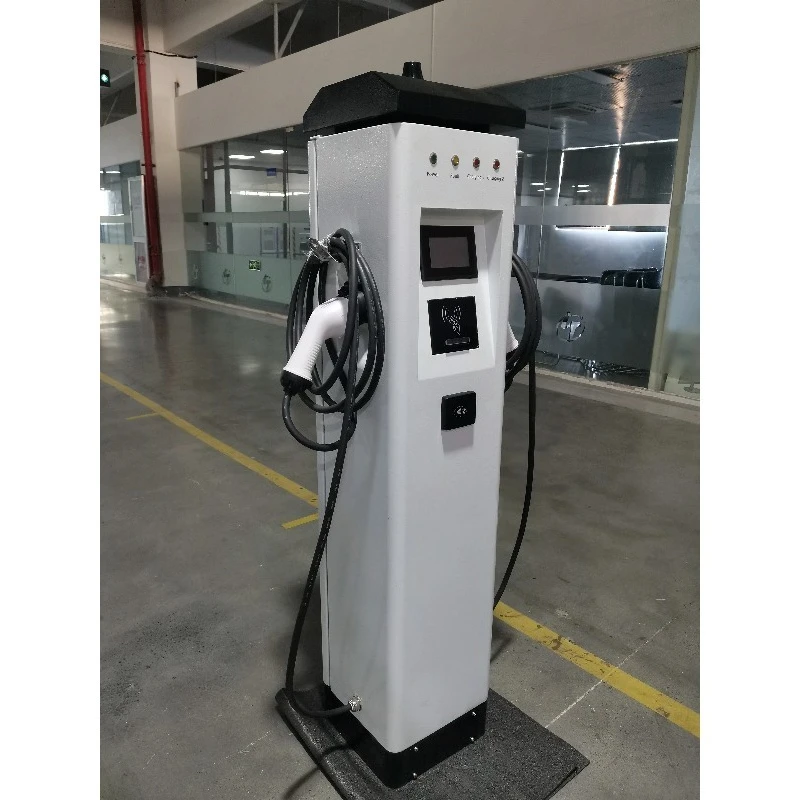 شاحن AC EV قائم على الأرض من النوع 2 جيجابايت/T IP55 44KW 32A مع دفع بطاقة الائتمان POS #4