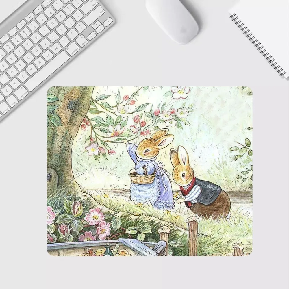 Cartoon P-Peter rabbit Mousepad Computer Desk Mat Table Keyboard Pad Laptop Cushion Non-slip Deskpad