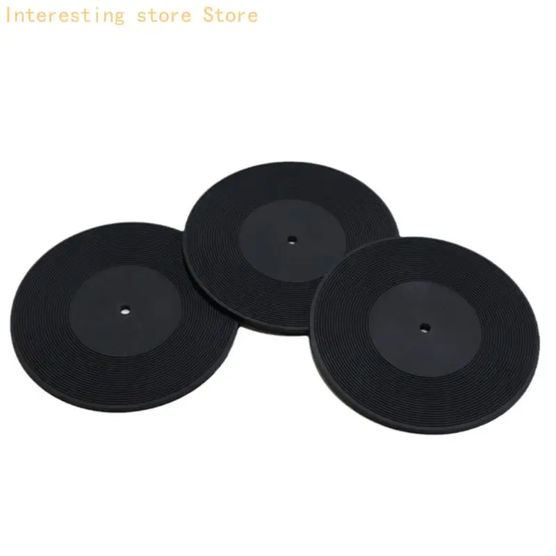 Mini-Schallplattendeck-Pad 10 aus Silikon mit strukturierter Oberseite für Heimmusik 55KC – Detail 3