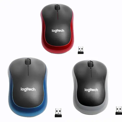 Logitech-M185 무선 USB 나노 수신기, 1000 DPI, 2.4Ghz 광학 사무실 게임 마우스, PC, 맥, 노트북용 USB 나노 수신기 포함