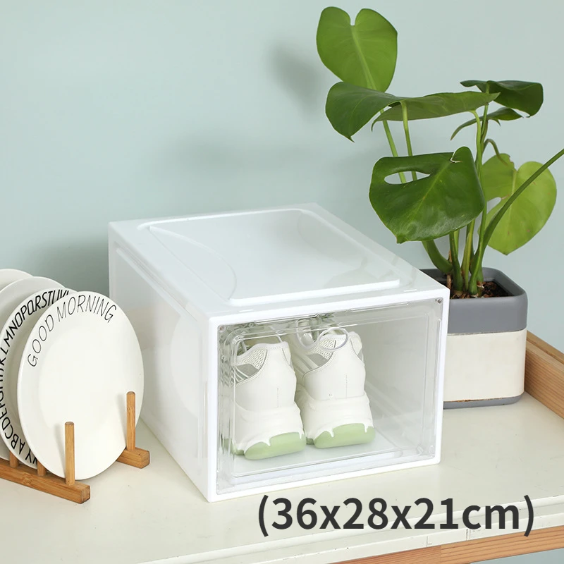 shoe PP thickened transparent shoe box drawer type plastic flip dustproof acrylic storage box shoes combinationcabinet box